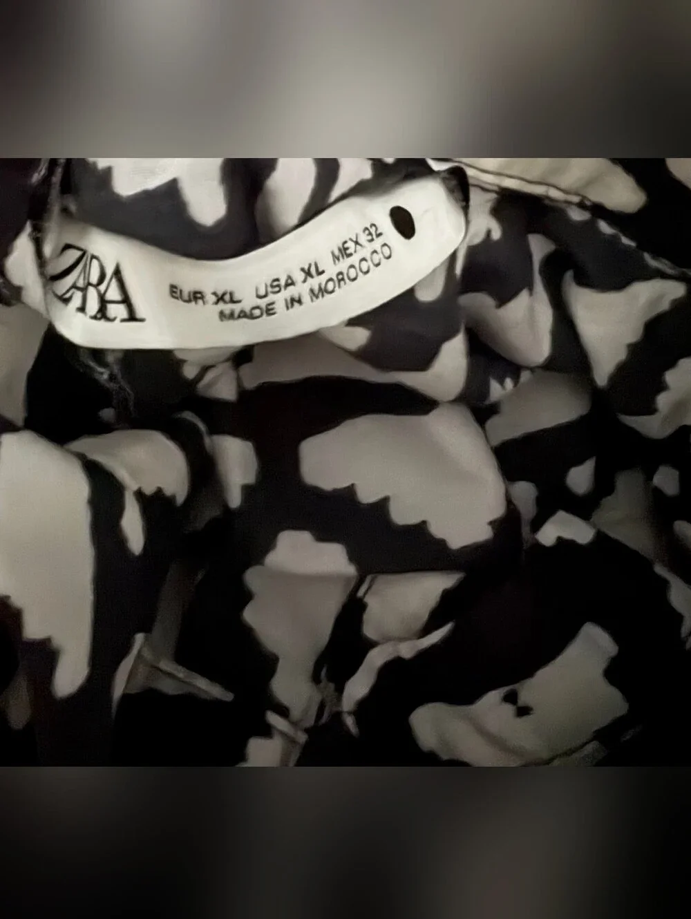 Zara Black and White Geometric Maxi Shirt Dress - Picture 3 of 3